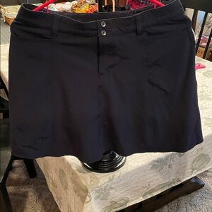 Eddie Bauer Travex Womens Navy Blue Athletic Hiking Skort Size 4 Built-in Shorts